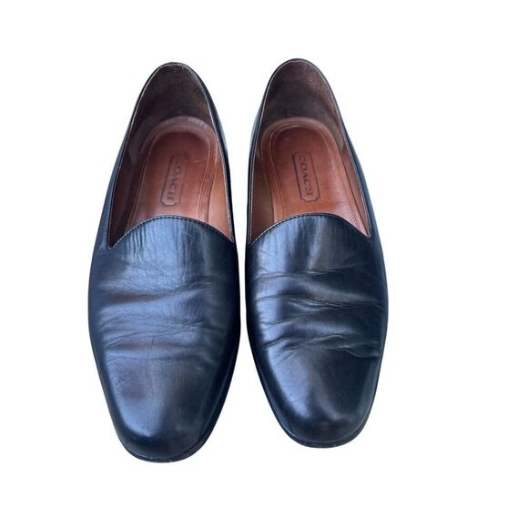 COACH WOMEN’S BLACK LEATHER LOAFERS WOMENS SIZE 6W - Picture 9 of 10